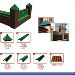  Колпаки на столбы,  отливы заборов - производство, продажа, монтаж.
