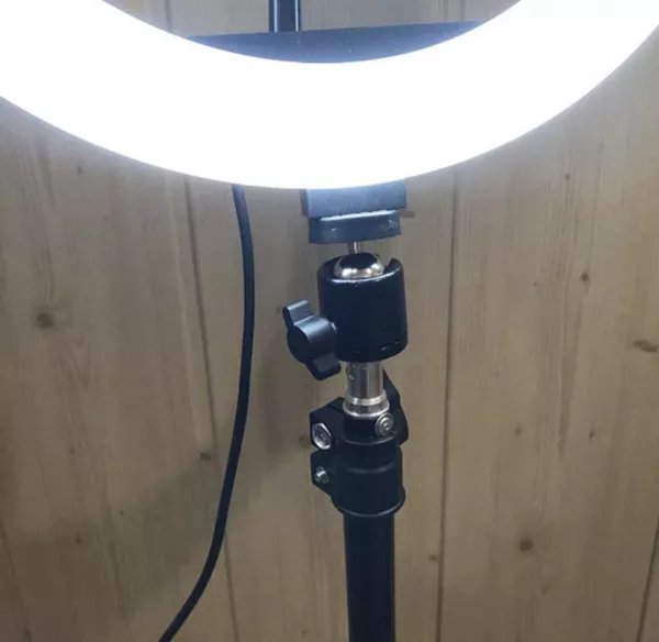 Кольцевая лампа 26 см на штативе 2 метра с держателем для телефона LED 5