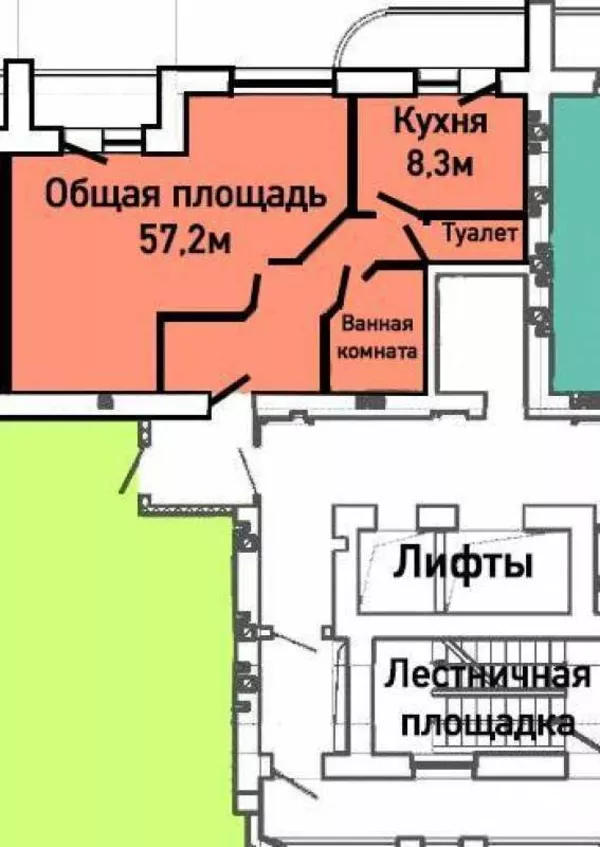 Продам 1комнатную квартиру,  Алексеевка,  новый дом. 2